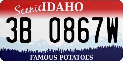 ID license plate 3B0867W