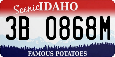 ID license plate 3B0868M