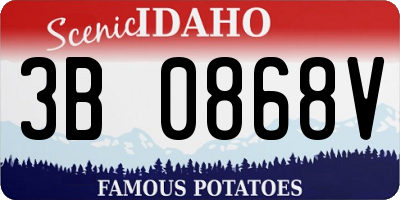 ID license plate 3B0868V
