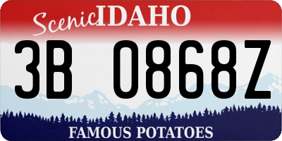 ID license plate 3B0868Z