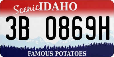 ID license plate 3B0869H