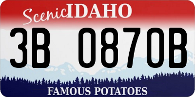 ID license plate 3B0870B