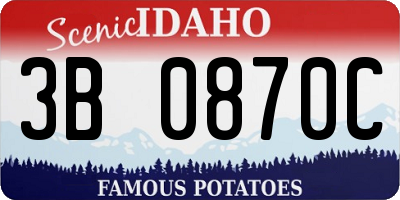 ID license plate 3B0870C