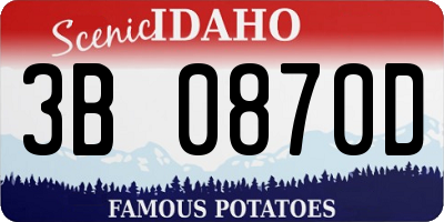 ID license plate 3B0870D