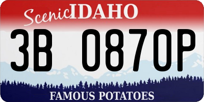 ID license plate 3B0870P