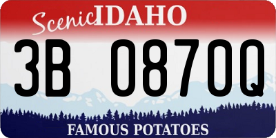 ID license plate 3B0870Q