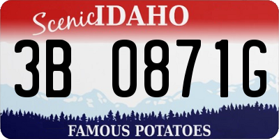 ID license plate 3B0871G
