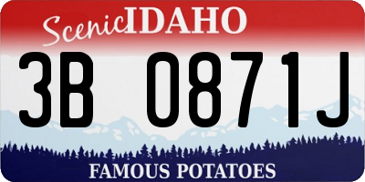 ID license plate 3B0871J