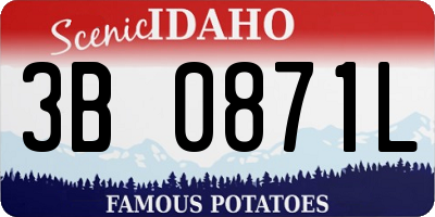 ID license plate 3B0871L