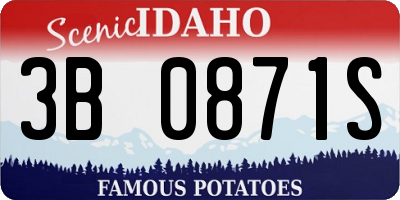 ID license plate 3B0871S