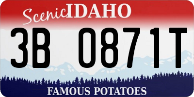 ID license plate 3B0871T