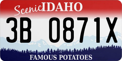 ID license plate 3B0871X