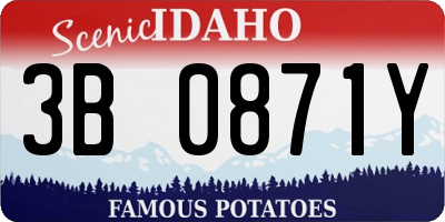 ID license plate 3B0871Y