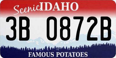 ID license plate 3B0872B