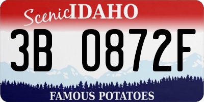 ID license plate 3B0872F