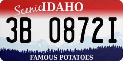 ID license plate 3B0872I