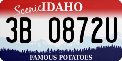 ID license plate 3B0872U