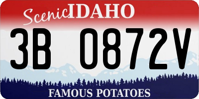 ID license plate 3B0872V