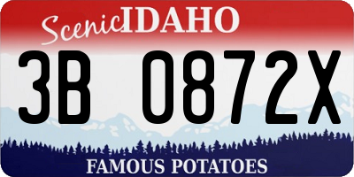 ID license plate 3B0872X