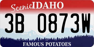 ID license plate 3B0873W