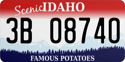 ID license plate 3B0874O