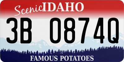 ID license plate 3B0874Q