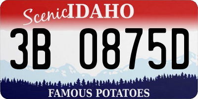 ID license plate 3B0875D