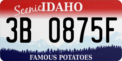 ID license plate 3B0875F