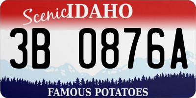ID license plate 3B0876A