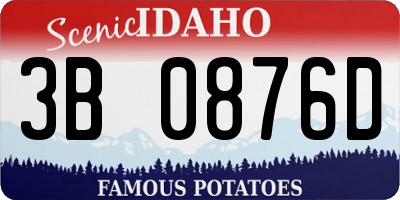 ID license plate 3B0876D