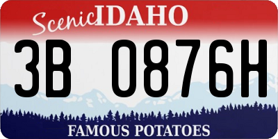 ID license plate 3B0876H
