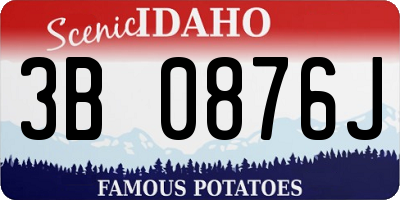 ID license plate 3B0876J