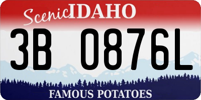 ID license plate 3B0876L