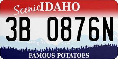 ID license plate 3B0876N