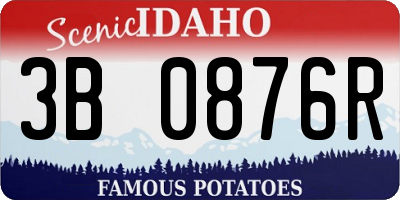ID license plate 3B0876R