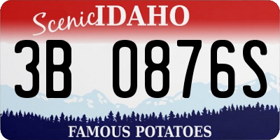 ID license plate 3B0876S