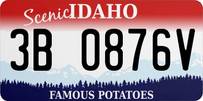 ID license plate 3B0876V
