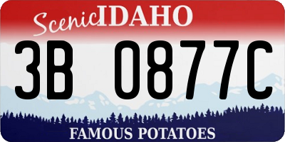 ID license plate 3B0877C