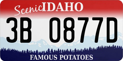 ID license plate 3B0877D