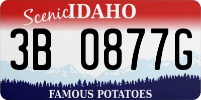 ID license plate 3B0877G