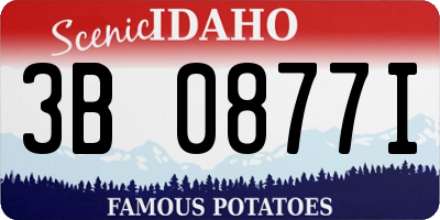 ID license plate 3B0877I