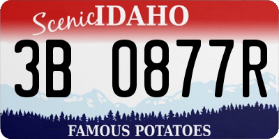 ID license plate 3B0877R