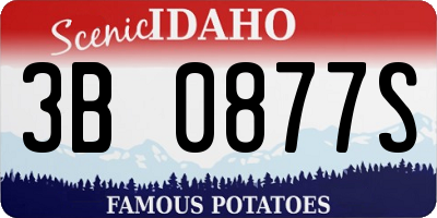 ID license plate 3B0877S