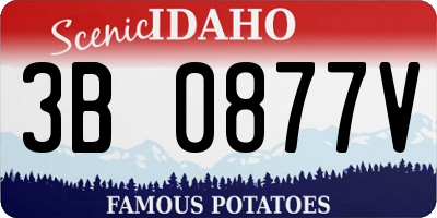 ID license plate 3B0877V