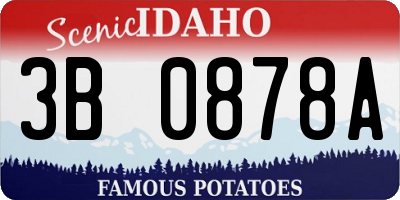 ID license plate 3B0878A