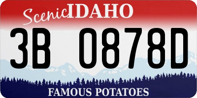 ID license plate 3B0878D