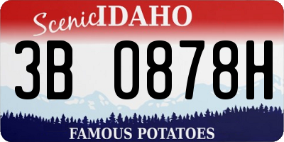 ID license plate 3B0878H