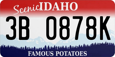 ID license plate 3B0878K