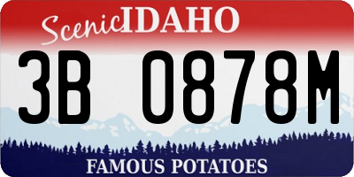 ID license plate 3B0878M