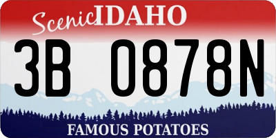 ID license plate 3B0878N